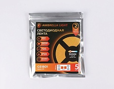 Светодиодная лента Ambrella Light 7,2W/m 30LED/m 5050SMD теплый белый 5M GS1801 3