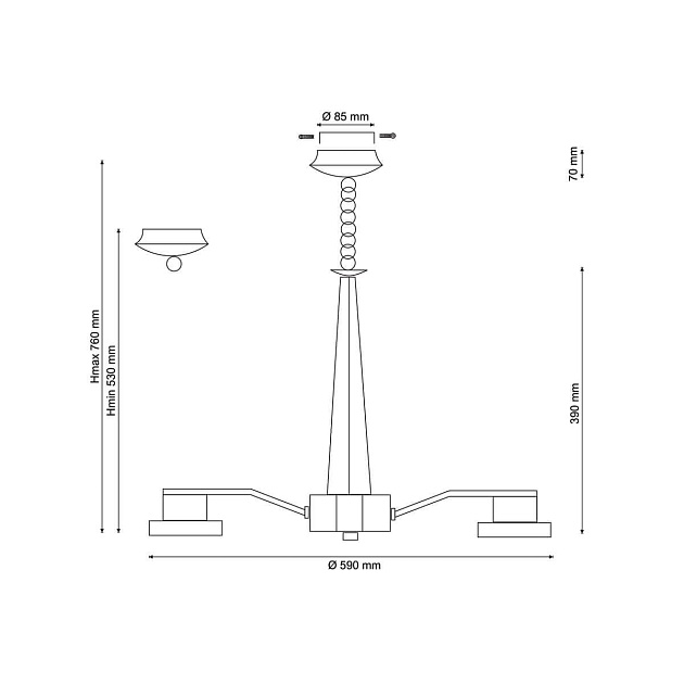 Подвесная люстра Lucia Tucci Natura 070.6 LED изображение 2 Подвесная люстра Lucia Tucci Natura 070.6 LED Фото № 2