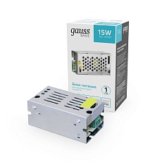 Блок питания Gauss 15W 12V IP20 BT500 1