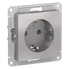 Розетка 2К+З Systeme Electric AtlasDesign 16A 250V алюминий ATN000343