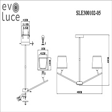 Потолочная люстра Evoluce Denice SLE300102-05 1