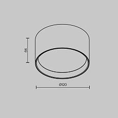 Потолочный светодиодный светильник Maytoni Technical Glare C091CL-12W4K-W 1