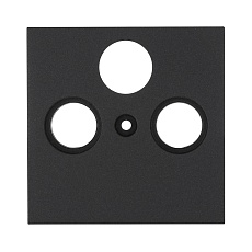 Накладка LK Studio розетки TV+FM+SAT, 2(3) отверстия (черный бархат) LK80 845208-1