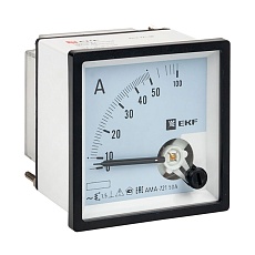 Амперметр AMA-721 аналоговый на панель (72х72) квадратный вырез 50А прямое подкл. EKF ama-721-50