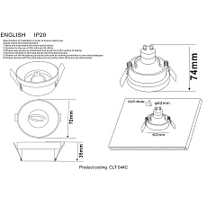 Встраиваемый светильник Crystal Lux CLT 044C CH 1