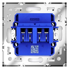 Розетка акустическая встраиваемая Voltum S70 4-местная, (кашемир) VLS060303 2