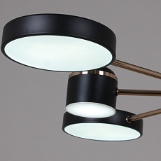 Потолочная светодиодная люстра Reluce 13289-4.3-08 Чёрный+Золотой хром 3