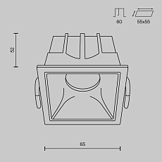 Встраиваемый светильник Maytoni Alfa LED DL043-01-10W3K-SQ-W 5