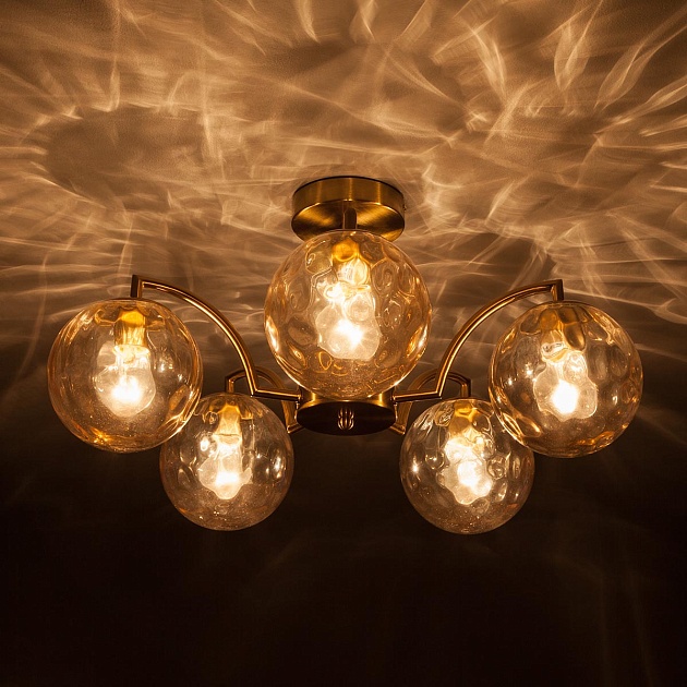 Потолочная люстра Eurosvet Оптима Eden 30178/5 латунь Фото № 5