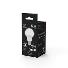 Лампа светодиодная Gauss E27 10W 4100K матовая 202502210 4