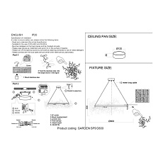 Подвесная люстра Crystal Lux GARDEN SP9 D800 CHROME 2