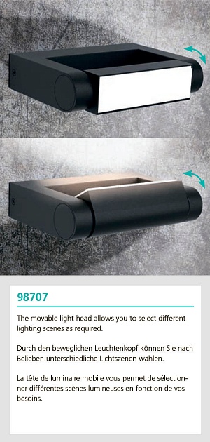 Уличный настенный светодиодный светильник Eglo Brianza 98707 Фото № 3