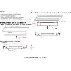 Трековый светодиодный светильник Crystal Lux CLT 0.31 010 18W BL M4000K 1