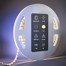Светодиодная влагозащищенная лента Maytoni 9,6W/m 120LED/m 2835SMD теплый белый 5M 201045 2