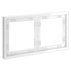 Рамка пластиковая Voltum S70 на 2 поста, (белый глянцевый) VLS100201 3