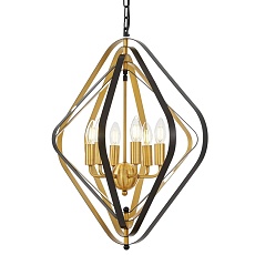 Подвесная люстра Lumina Deco Crulia LDP 8005-6 BK+MD 2
