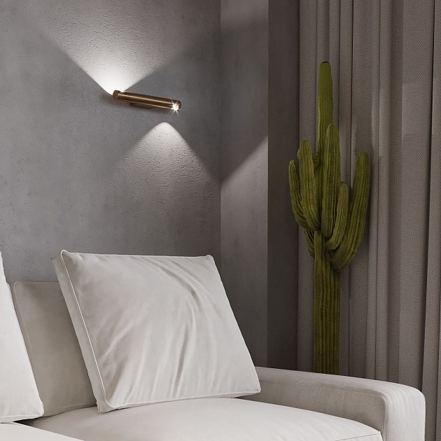 Настенный светодиодный светильник Eurosvet Tybee 40161 LED латунь Фото № 6