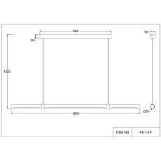 Подвесной светодиодный светильник Favourite Cuero 4111-1P 2