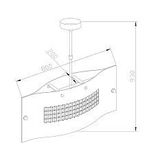 Подвесной светильник Lucia Tucci Pelle Bianca 2010.3 1
