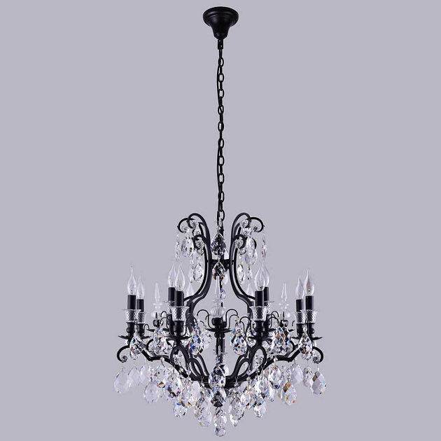 Подвесная люстра Crystal Lux Magnifico SP13 Black/Transparent изображение 1 Подвесная люстра Crystal Lux Magnifico SP13 Black/Transparent Фото № 1