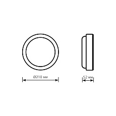 Настенно-потолочный светодиодный светильник Gauss Elementary 126411224 1