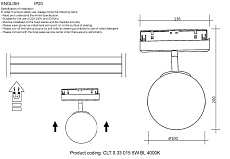 Трековый светодиодный светильник Crystal Lux CLT 0.33 015 5W BL 4000K 1