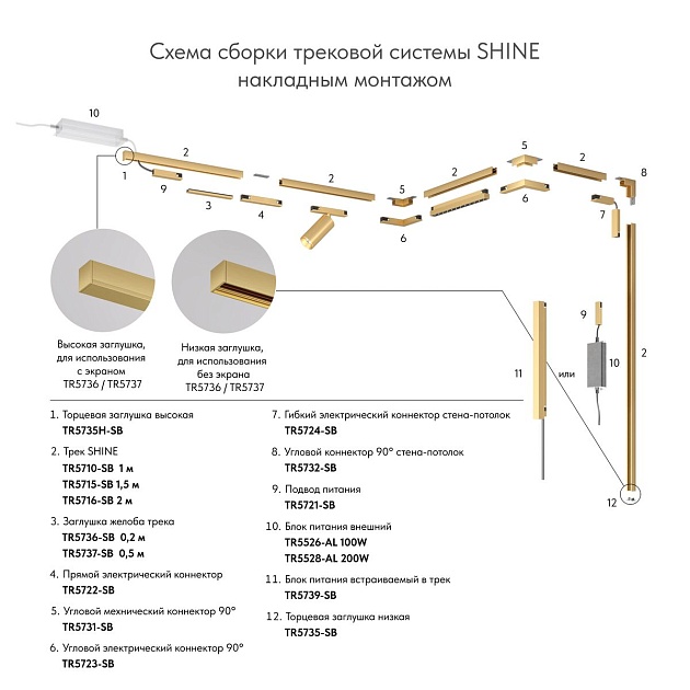 Вставка декоративная Denkirs Shine Base TR5737-SB Фото № 4