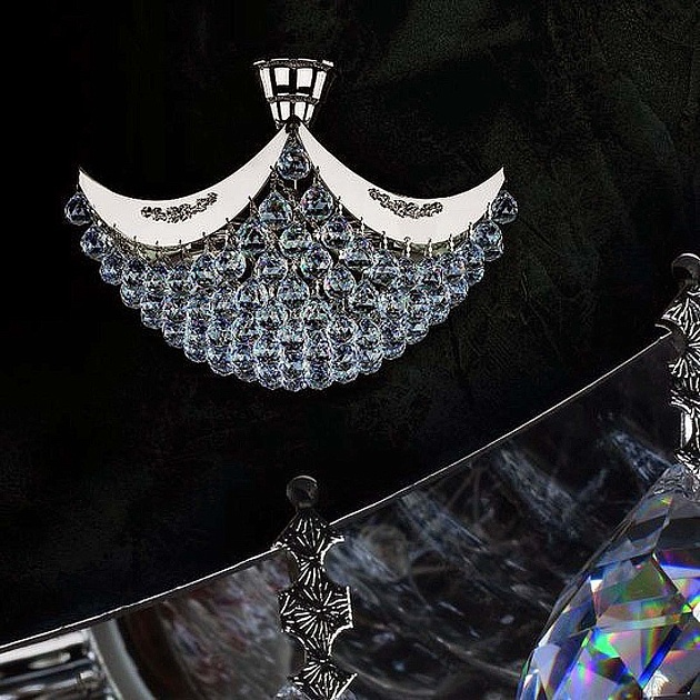 Потолочный светильник Artglass Fiona II. Nickel CE Фото № 2