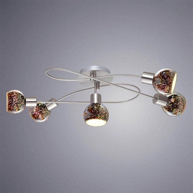 Потолочная люстра Arte Lamp Illusione A6125PL-5SS изображение 2 Потолочная люстра Arte Lamp Illusione A6125PL-5SS Фото № 2
