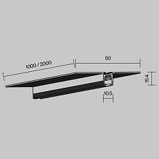 Шинопровод встраиваемый Maytoni Technical Busbar trunkings Levity TRX184-121B 1