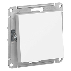 Переключатель одноклавишный проходной Systeme Electric AtlasDesign 10A 250V белый ATN440161