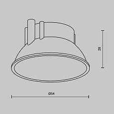 Декоративная рамка-отражатель Maytoni Technical Downlight Alfa LED Ring8-10W-RD-W 1