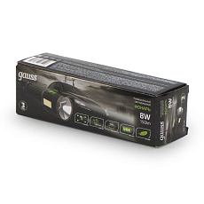 Ручной светодиодный фонарь Gauss аккумуляторный 178х38 150 лм GF208 2