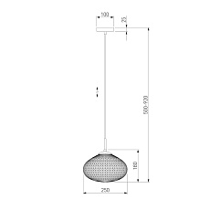 Подвесной светильник Eurosvet Gem 50263/1 прозрачный 1