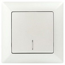 Выключатель одноклавишный ЭРА Intro Solo 10A 250V с подсветкой перламутровый 4-102-06 Б0053568