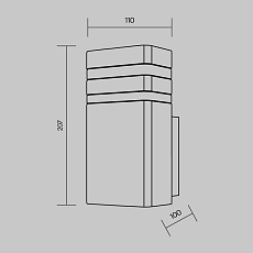 Уличный настенный светильник Maytoni Unter den Linden O578WL-01B 1