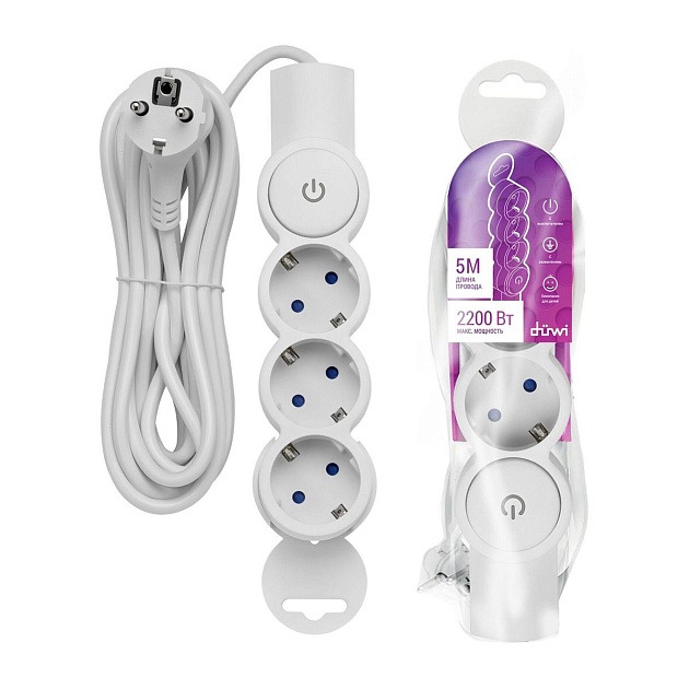 Удлинитель Duwi 3гн 5м с/з 32009 0 изображение 2 Удлинитель Duwi 3гн 5м с/з 32009 0 Фото № 2