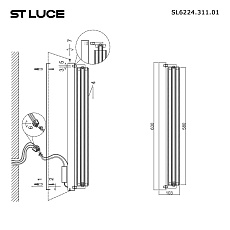 Настенный светодиодный светильник ST Luce Bamboo SL6224.311.01 1