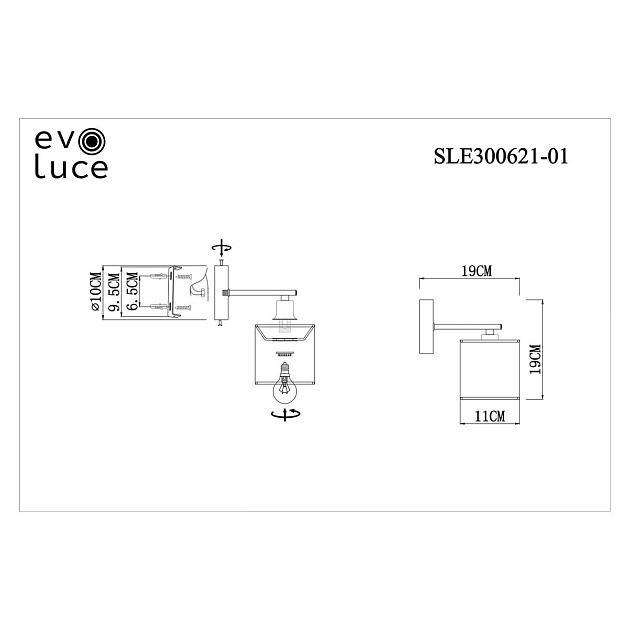 Бра Evoluce Essenza SLE300621-01 изображение 2 Бра Evoluce Essenza SLE300621-01 Фото № 2