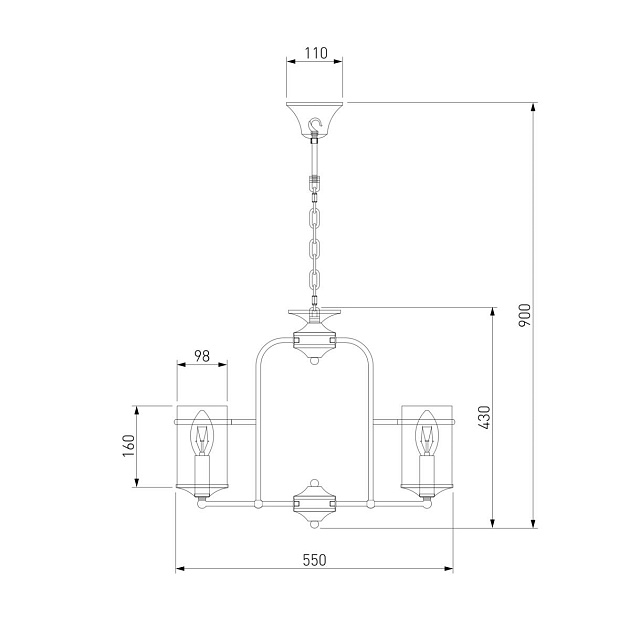 Подвесная люстра Eurosvet 60040/5 античная бронза Фото № 2