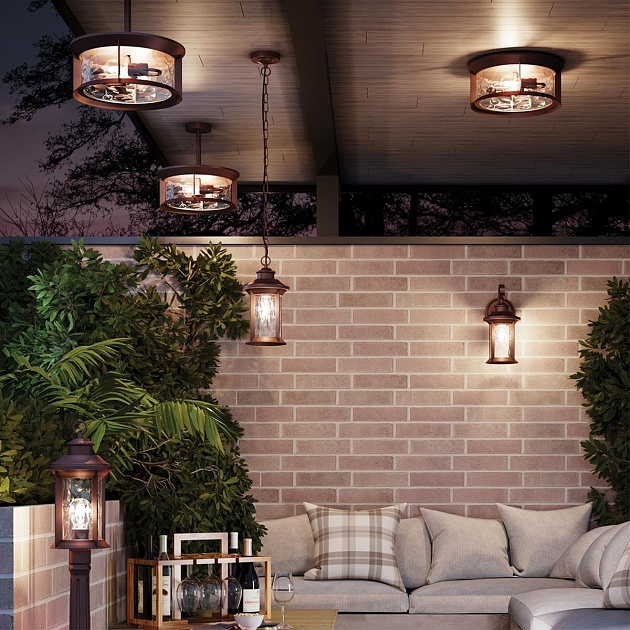 Уличный настенный светильник Odeon Light Nature Mavret 4961/1W изображение 7 Уличный настенный светильник Odeon Light Nature Mavret 4961/1W Фото № 7