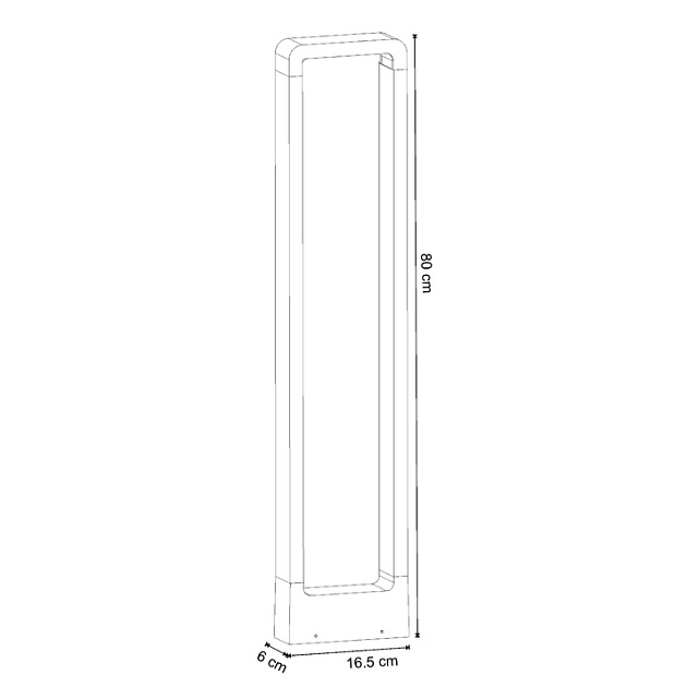 Уличный светодиодный светильник Arte Lamp Trapezio A2080PA-1BK Фото № 2