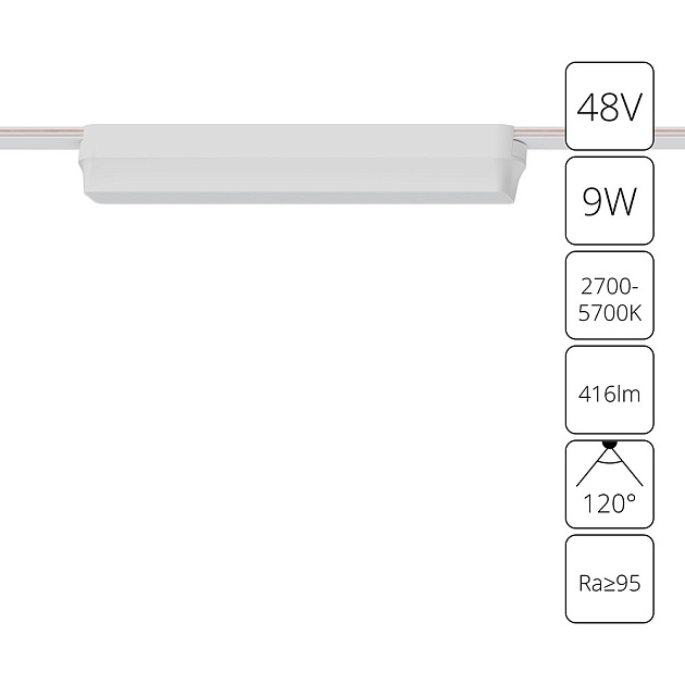 Трековый светодиодный светильник Arte Lamp Rapid A2953PL-1WH изображение 1 Трековый светодиодный светильник Arte Lamp Rapid A2953PL-1WH Фото № 1