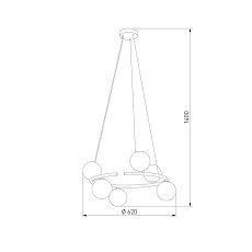 Подвесная люстра TK Lighting 6843 Anabelle 1