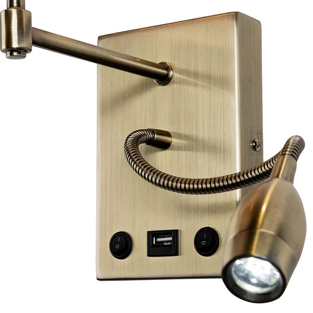 Бра Arte Lamp Elba A2581AP-2AB изображение 4 Бра Arte Lamp Elba A2581AP-2AB Фото № 4