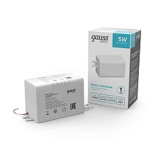 Блок питания Gauss 5W 12V IP67 BT520 1