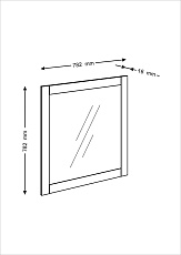 Зеркало навесное Шведский Стандарт Сириус 2.02.12.280.3 2