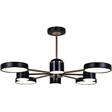 Потолочная светодиодная люстра Reluce 13289-4.3-08 Чёрный+Золотой хром 5