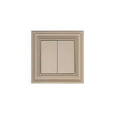 Выключатель двухклавишный Liregus Retro кремовый омбре 29-106