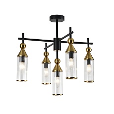 Подвесная люстра Indigo Torazzo 13037/5R Black V000527 3